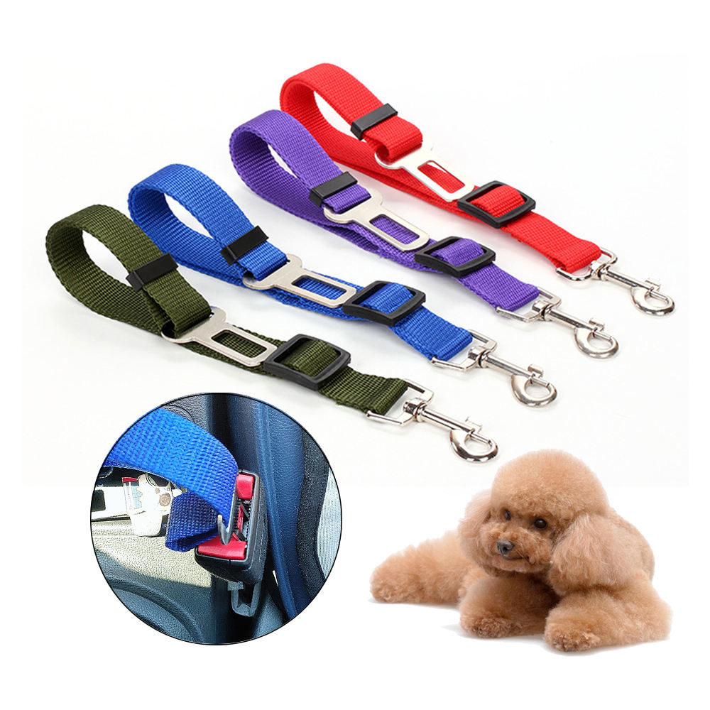 Adjustable Dog Vehicle Safety Belt, Heavy-Duty Nylon