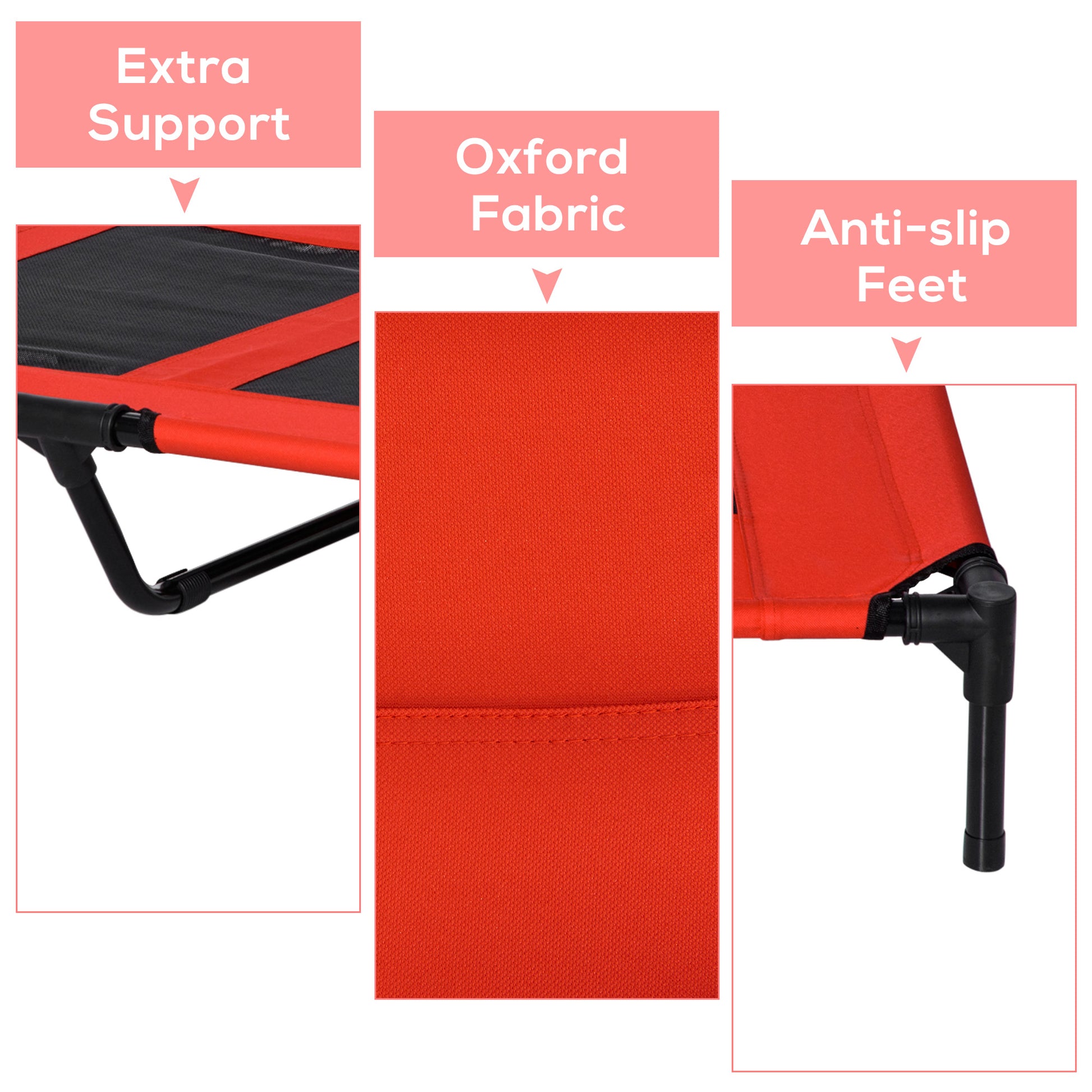 Elevated Cooling Dog Cot with Mesh Panel, 36" x 30"