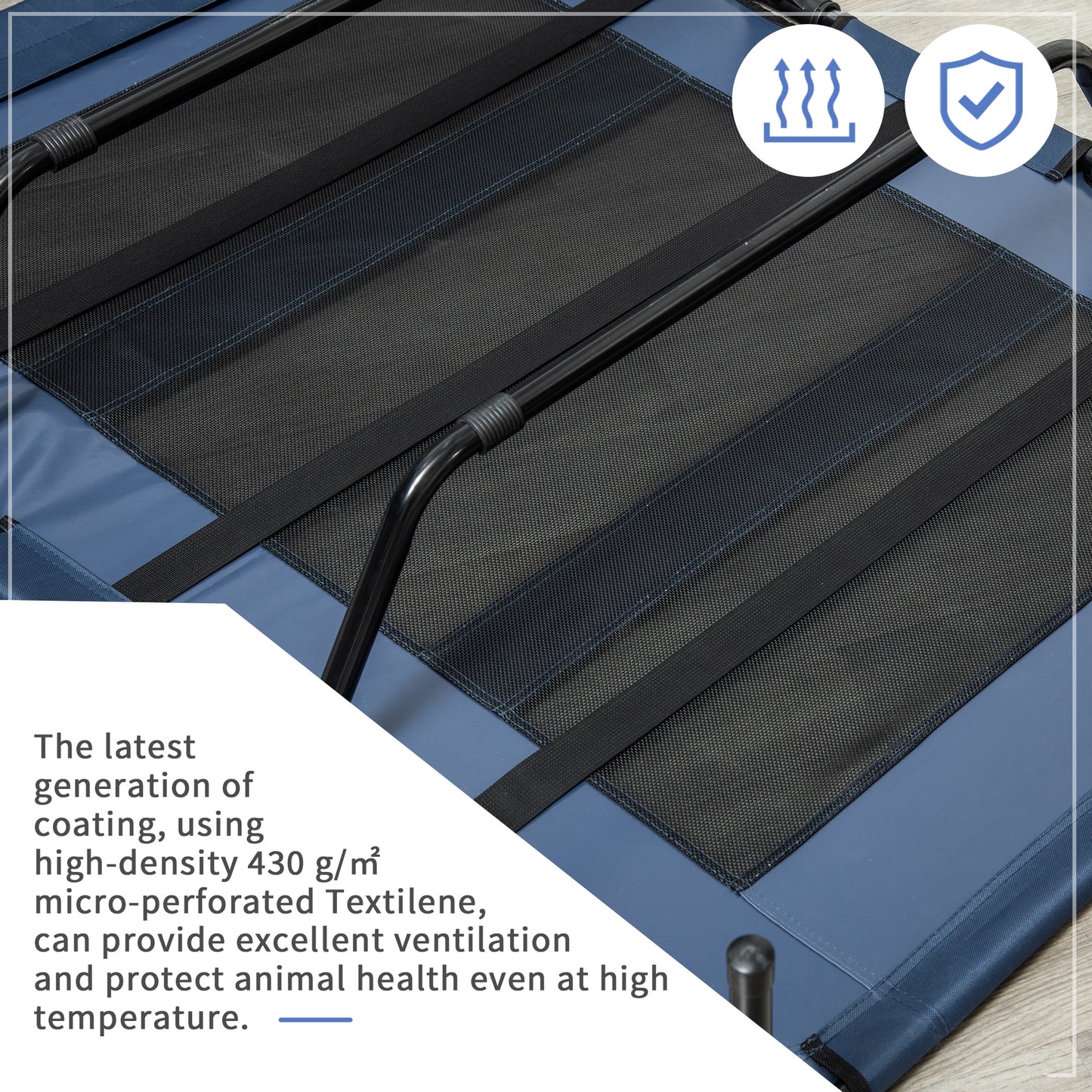 Elevated Dog Bed with Carry Bag, 48" x 36"